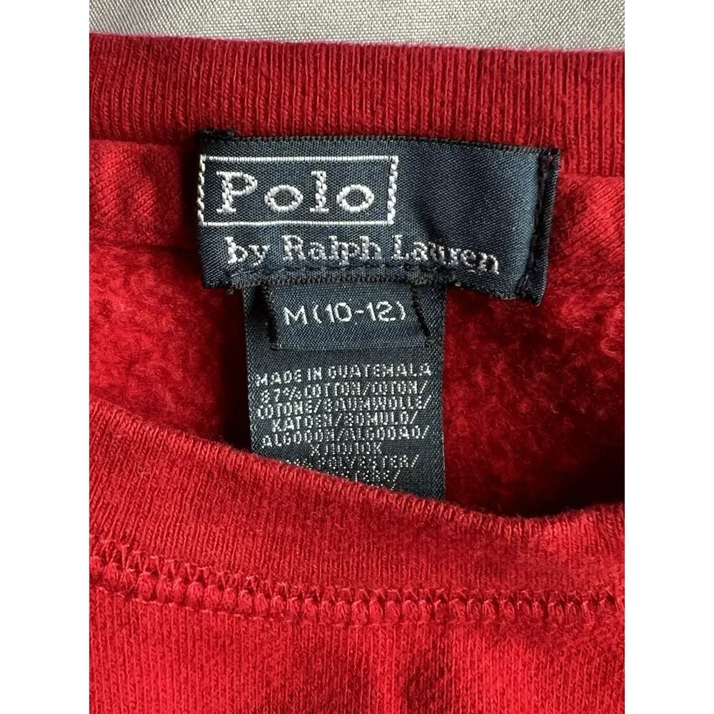 Polo By Ralph Lauren Boys Sweater Crew Neck Red Pony Red Color Size 10/12